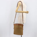 GUCCI GG Canvas Shoulder Bag Brown Gold 109097 Auth 207462-27