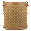 GUCCI GG Canvas Shoulder Bag Brown Gold 109097 Auth 207462-3