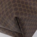 CELINE Macadam Canvas Tote Bag PVC Leather Brown Gold Auth 207464-12