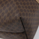 CELINE Macadam Canvas Tote Bag PVC Leather Brown Gold Auth 207464-14