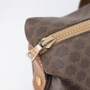 CELINE Macadam Canvas Tote Bag PVC Leather Brown Gold Auth 207464-17