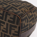 FENDI Zucca Canvas Vanity Hand Bag Black Brown Auth 207467-14