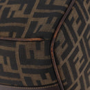 FENDI Zucca Canvas Vanity Hand Bag Black Brown Auth 207467-15
