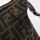 FENDI Zucca Canvas Vanity Hand Bag Black Brown Auth 207467-27