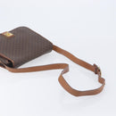 CELINE Macadam Canvas Shoulder Bag PVC Leather Brown Gold Auth 207469-7