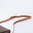 CELINE Macadam Canvas Shoulder Bag PVC Leather Brown Gold Auth 207469-14