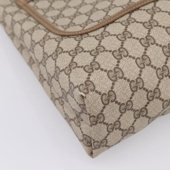 GUCCI GG Supreme Web Sherry Line Tote Bag PVC Beige Gold 40 02 003 Auth 207471A