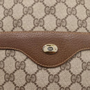 GUCCI GG Supreme Web Sherry Line Tote Bag PVC Beige Gold 40 02 003 Auth 207471A-14