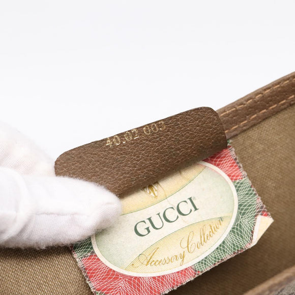 GUCCI GG Supreme Web Sherry Line Tote Bag PVC Beige Gold 40 02 003 Auth 207471A