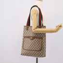 GUCCI GG Supreme Web Sherry Line Tote Bag PVC Beige Gold 40 02 003 Auth 207471A-21