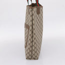 GUCCI GG Supreme Web Sherry Line Tote Bag PVC Beige Gold 40 02 003 Auth 207471A-5