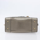 LOEWE Amazona 28 Hand Bag Leather Gold Auth 207475V-5
