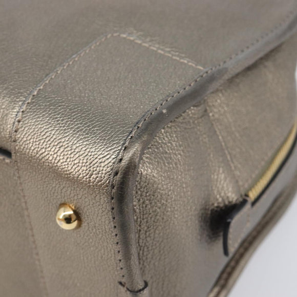 LOEWE Amazona 28 Hand Bag Leather Gold Auth 207475V