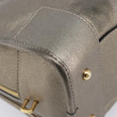 LOEWE Amazona 28 Hand Bag Leather Gold Auth 207475V-16