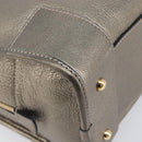 LOEWE Amazona 28 Hand Bag Leather Gold Auth 207475V-18