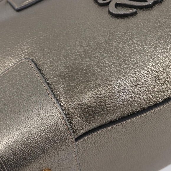 LOEWE Amazona 28 Hand Bag Leather Gold Auth 207475V