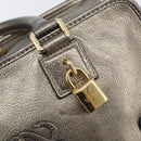 LOEWE Amazona 28 Hand Bag Leather Gold Auth 207475V-19