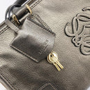 LOEWE Amazona 28 Hand Bag Leather Gold Auth 207475V-20