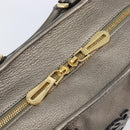 LOEWE Amazona 28 Hand Bag Leather Gold Auth 207475V-21