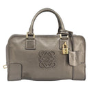 LOEWE Amazona 28 Hand Bag Leather Gold Auth 207475V-13
