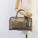 LOEWE Amazona 28 Hand Bag Leather Gold Auth 207475V-27