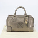 LOEWE Amazona 28 Hand Bag Leather Gold Auth 207475V-12