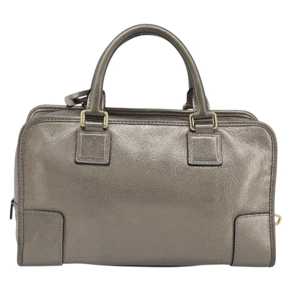 LOEWE Amazona 28 Hand Bag Leather Gold Auth 207475V
