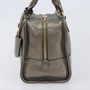 LOEWE Amazona 28 Hand Bag Leather Gold Auth 207475V-4