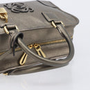 LOEWE Amazona 28 Hand Bag Leather Gold Auth 207475V-6