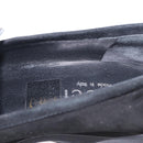 GUCCI Loafers Suede 25.5 cm Black Silver Auth 207479V-15