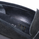 GUCCI Loafers Suede 25.5 cm Black Silver Auth 207479V-16