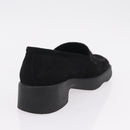 GUCCI Loafers Suede 25.5 cm Black Silver Auth 207479V-21