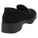 GUCCI Loafers Suede 25.5 cm Black Silver Auth 207479V-3