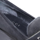 GUCCI Loafers Suede 25.5 cm Black Silver Auth 207479V-34