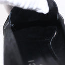 GUCCI Loafers Suede 25.5 cm Black Silver Auth 207479V-36