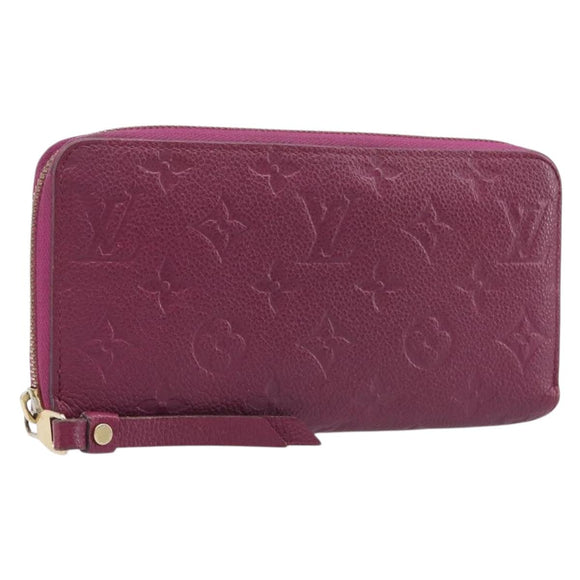 LOUIS VUITTON Monogram Empreinte Zippy Wallet Long Wallet amethyst M60569 LV Auth 207481A