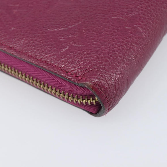 LOUIS VUITTON Monogram Empreinte Zippy Wallet Long Wallet amethyst M60569 LV Auth 207481A