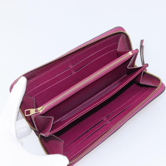 LOUIS VUITTON Monogram Empreinte Zippy Wallet Long Wallet amethyst M60569 LV Auth 207481A