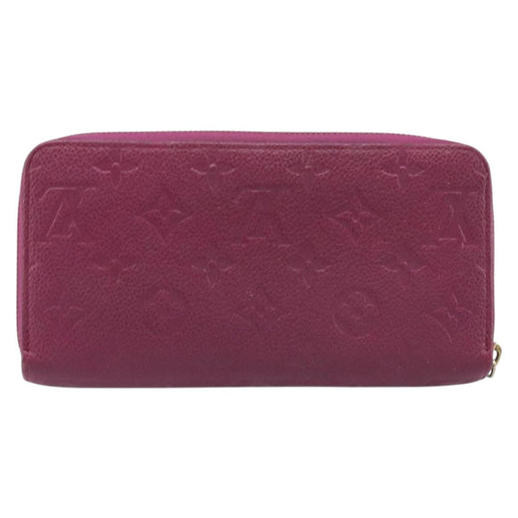 LOUIS VUITTON Monogram Empreinte Zippy Wallet Long Wallet amethyst M60569 LV Auth 207481A
