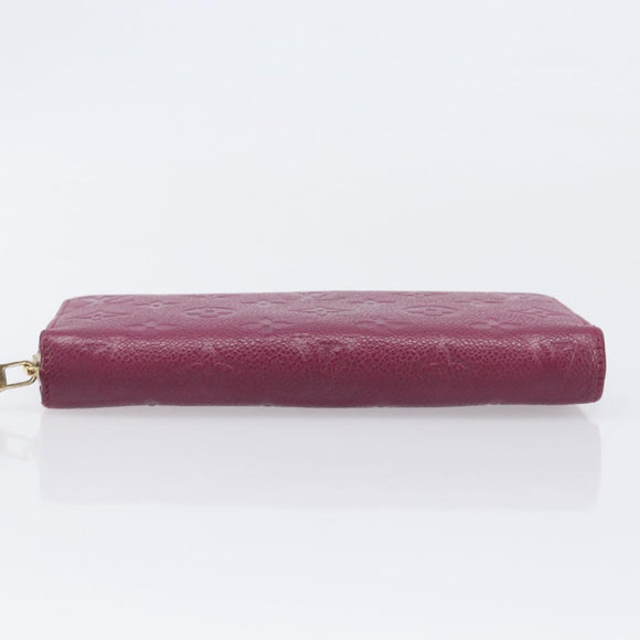 LOUIS VUITTON Monogram Empreinte Zippy Wallet Long Wallet amethyst M60569 LV Auth 207481A
