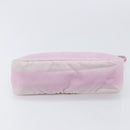 PRADA Accessory Pouch Nylon Pink Silver Auth 207483-5