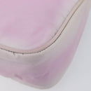 PRADA Accessory Pouch Nylon Pink Silver Auth 207483-15