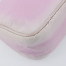 PRADA Accessory Pouch Nylon Pink Silver Auth 207483-16