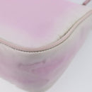 PRADA Accessory Pouch Nylon Pink Silver Auth 207483-17