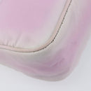 PRADA Accessory Pouch Nylon Pink Silver Auth 207483-18