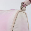 PRADA Accessory Pouch Nylon Pink Silver Auth 207483-10