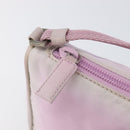 PRADA Accessory Pouch Nylon Pink Silver Auth 207483-20