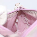 PRADA Accessory Pouch Nylon Pink Silver Auth 207483-23