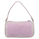 PRADA Accessory Pouch Nylon Pink Silver Auth 207483-2