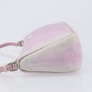 PRADA Accessory Pouch Nylon Pink Silver Auth 207483-4